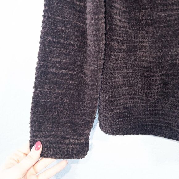 Vintage April Cornell Brown Chunky Knit Cardigan Sweater Medium/Large - Picture 2 of 7